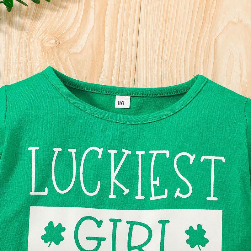 Children's Alphabet T-shirt Pants Two-Piece Set