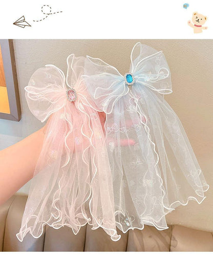 Children's Large Mesh Bow Hairpin