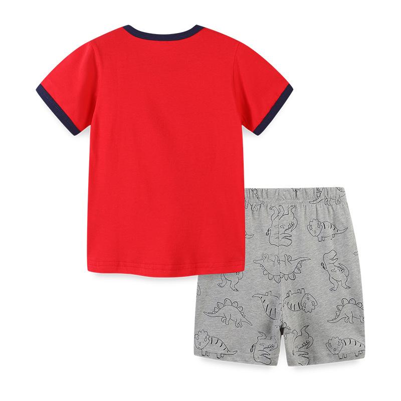 Children's short sleeve T-shirt two piece set knitted cotton