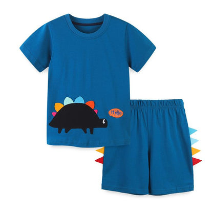 Children's short sleeved T-shirt set cotton two-piece set