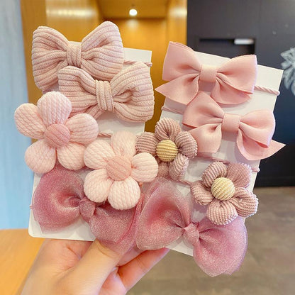 Children's Hair Ring Mesh Bow Set Head Flower