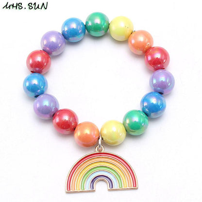 Rainbow Beaded Bracelet for Children