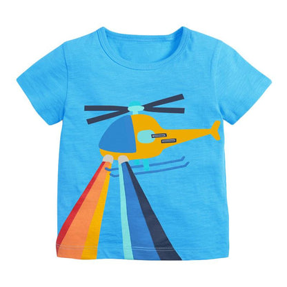 Boys' Short Sleeved T-shirt Knitted Children's Bottom Shirt