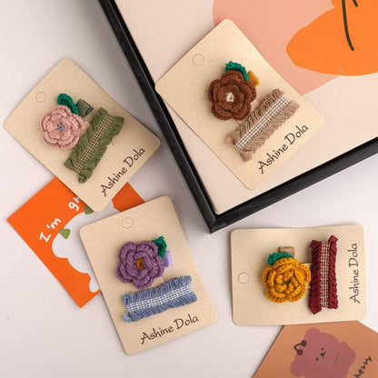 Children's Plush Flower Hairpin