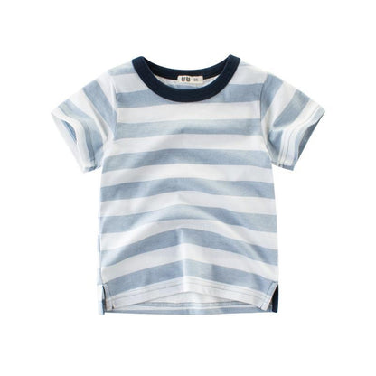 Striped half sleeve children's clothing