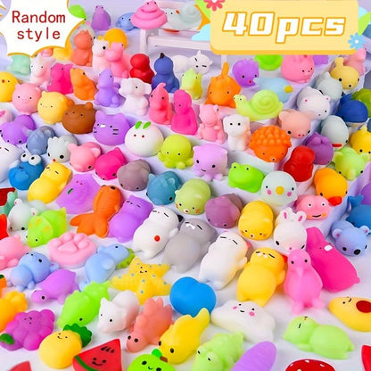 50pcs Kawaii Plasticine, Mochi Squishy Toys, Party Favors For Kids, Mini Stress Relief Toys For Christmas Party Favors, Classroom Prizes, Birthday Gifts, Goodie Bag Stuffers