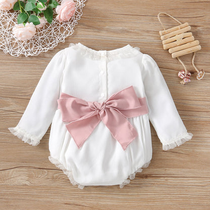 White mesh Collar Chiffon baby triangle