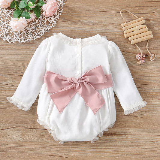 White mesh Collar Chiffon baby triangle