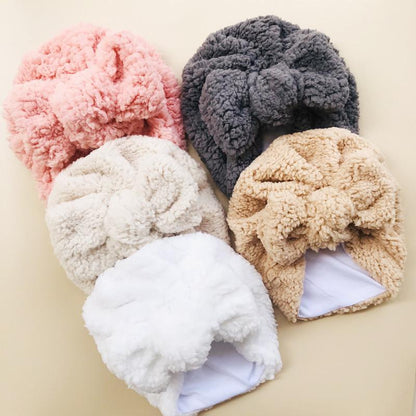 Children's Big Bow Winter Warm Baby Hat