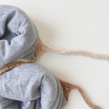 Baby Cartoon Knit Cap Strap Warm Ear Protection Cap