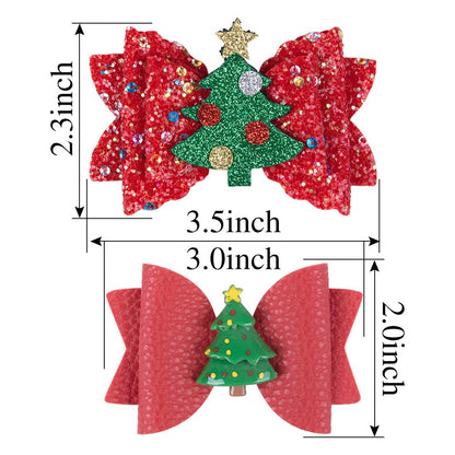 Handmade Christmas Bow Hairpin Children's Hair Clip