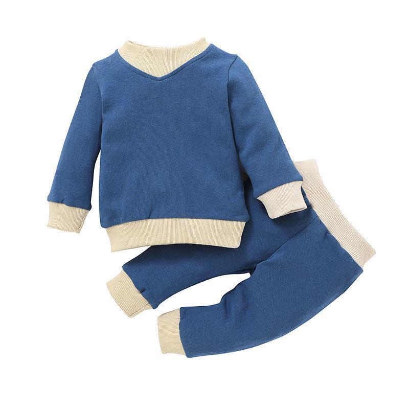 Children's Pullover Long Sleeve Pants Two-Piece Set