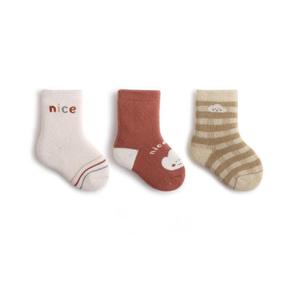 Newborn Baby Socks Padded Terry Warm Cotton Socks