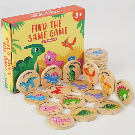 Dinosaur Finding The Same Cognitive Memory Game Training, Improve Kids Color Cognitive Observation Focus Fun Educational Toys Montessori Teaching Aids For Kids Ages Christmas Gifts For Kids