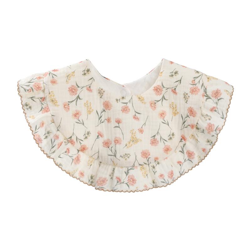 Baby Unisex Rainbow Love heart Polka dots Print Baby Bibs