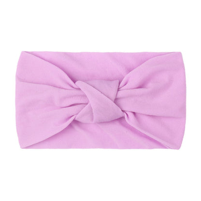 Children's Headwear Baby Solid Nylon Brimmed Hair Band Baby