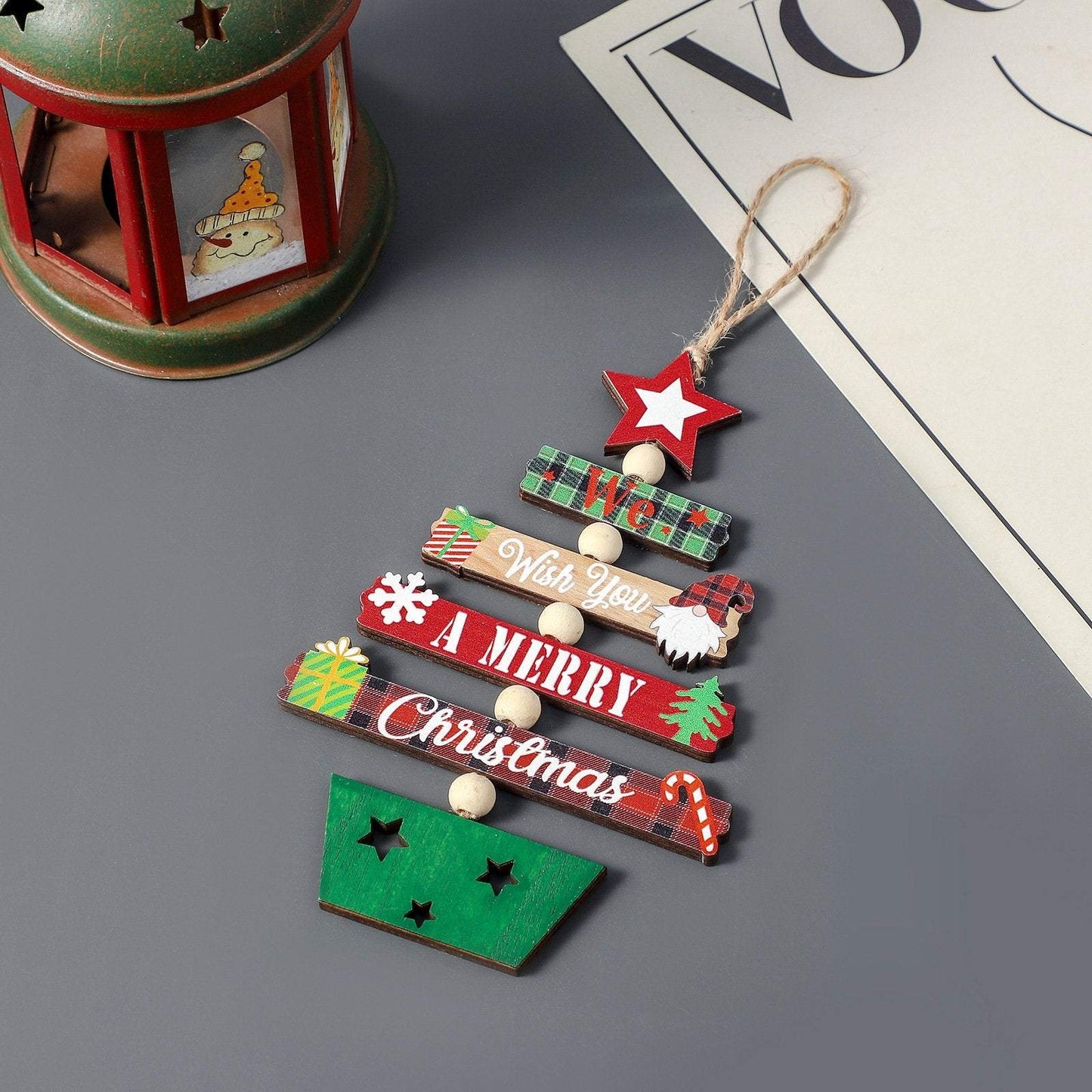 Christmas Wooden Decorative Pendant Christmas Tree Ornaments