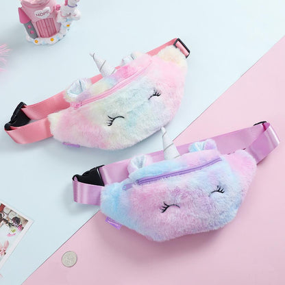 Children's Unicorn  Plush Purse Student Cute Chest Bag
