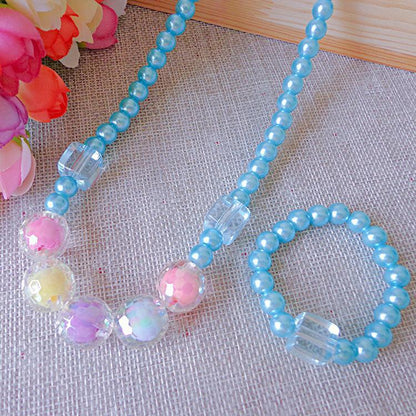 Children's Necklace Bracelet Set Versatile Accessory for Girls