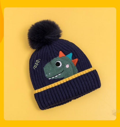 Cartoon Children's Warm Knit Hat Scarf