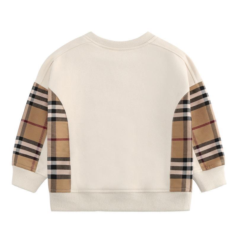 Children's Plaid Cotton Sweatshirt Pullover
