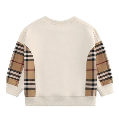 Children's Plaid Cotton Sweatshirt Pullover