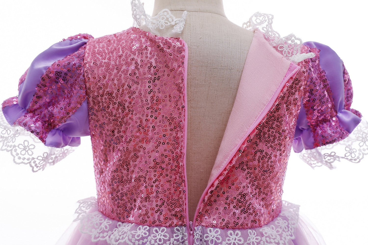 Snow white snow and ice long hair Princess Dress
