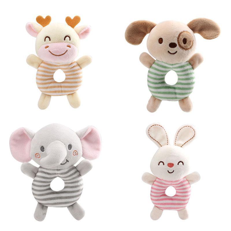 Baby Round Hand-cranked O-shaped Rattle Hand-scratched Doll