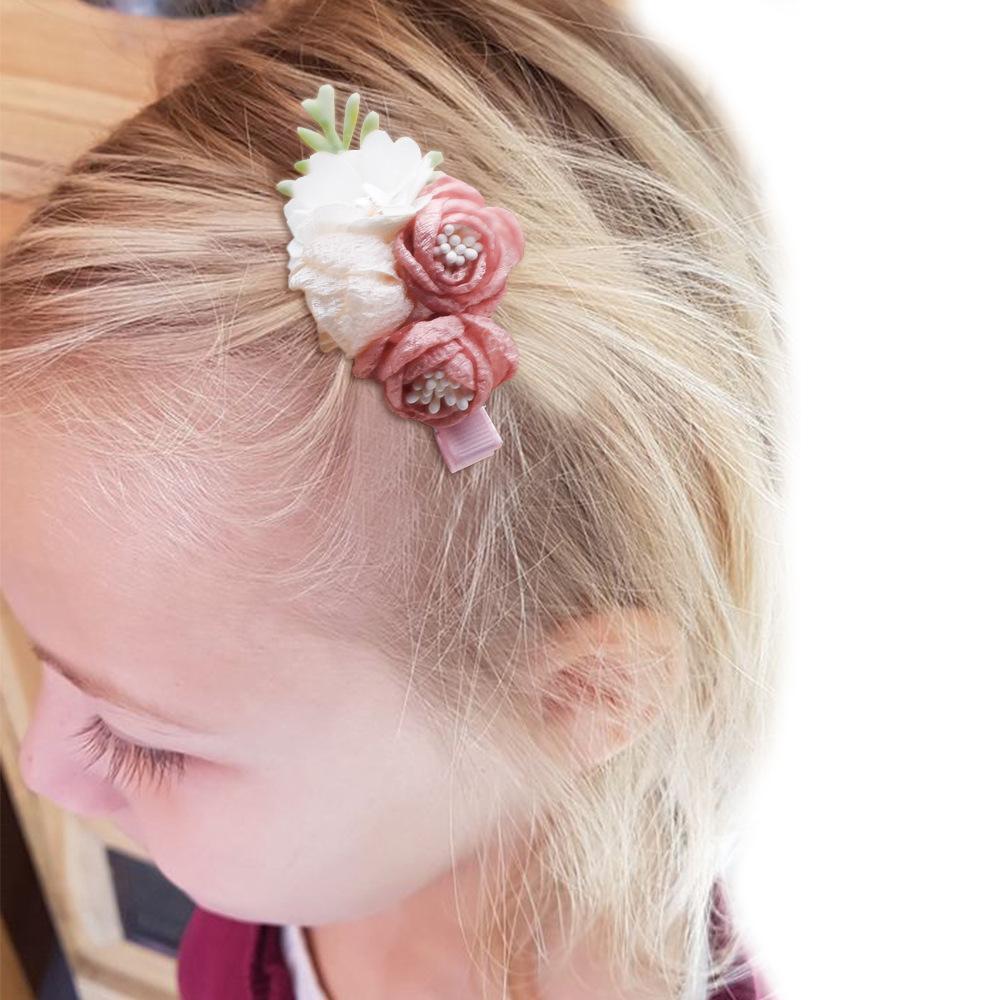 Pink Simulation Headflower Hair Accessories