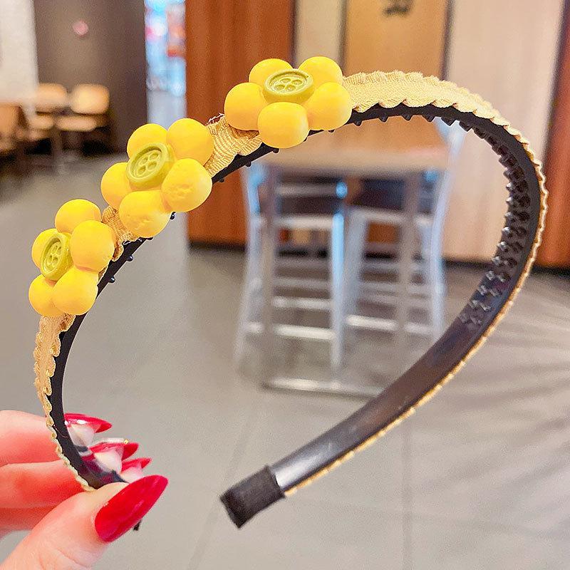Girl's Hair Hoop Mesh Cartoon Broken Hair Clip Headdress