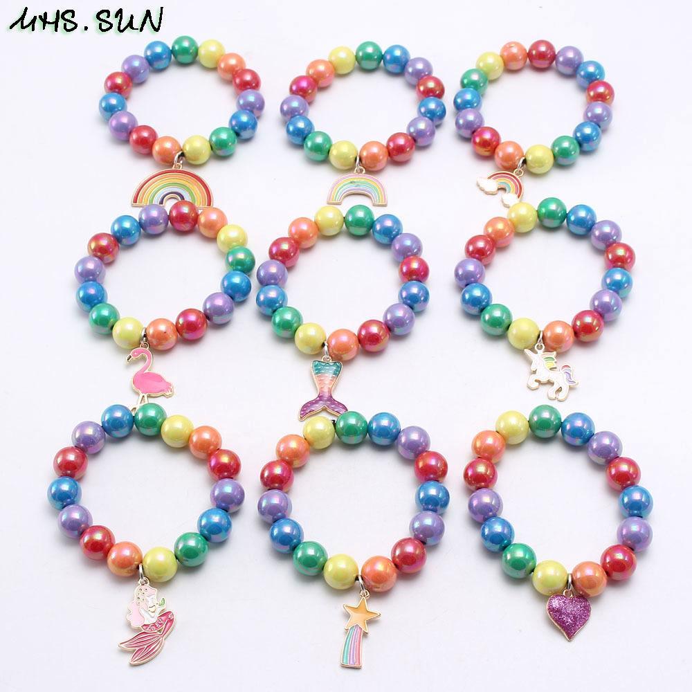 Rainbow Beaded Bracelet for Children
