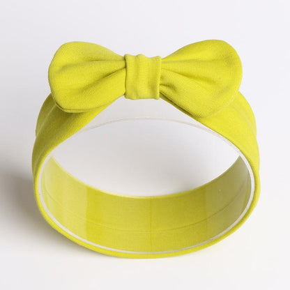 Baby Bow Headband Wave Dot Hair Band Solid Color