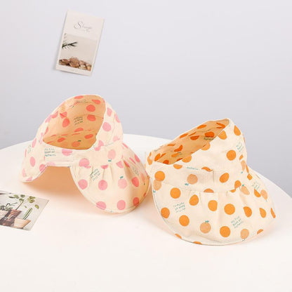 Colorful Dot Children's Foldable Empty Top Sunshade Hat