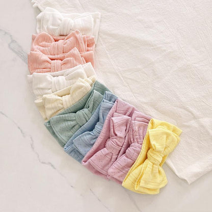 Children's Knitted Stretch Bow Hair Tape