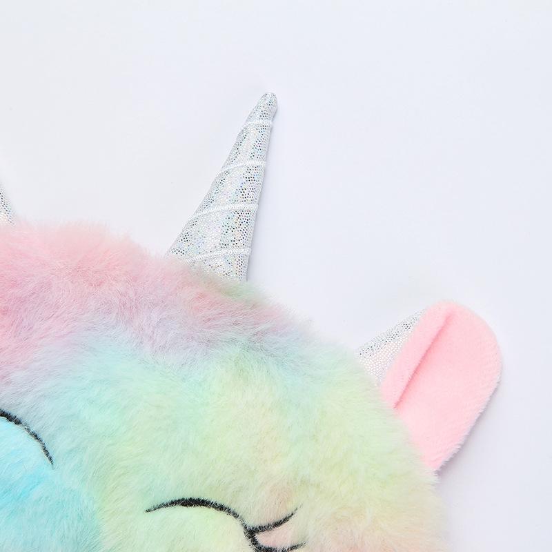 Rabbit Fur Cartoon Unicorn Eye Patch Shading Eyeshade