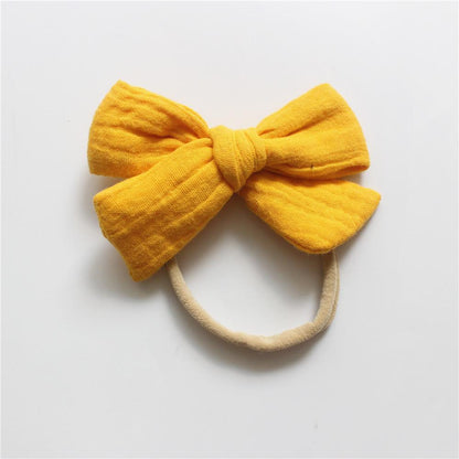 Baby Cotton Gauze Bow Hair Band Children's Hair Accessories