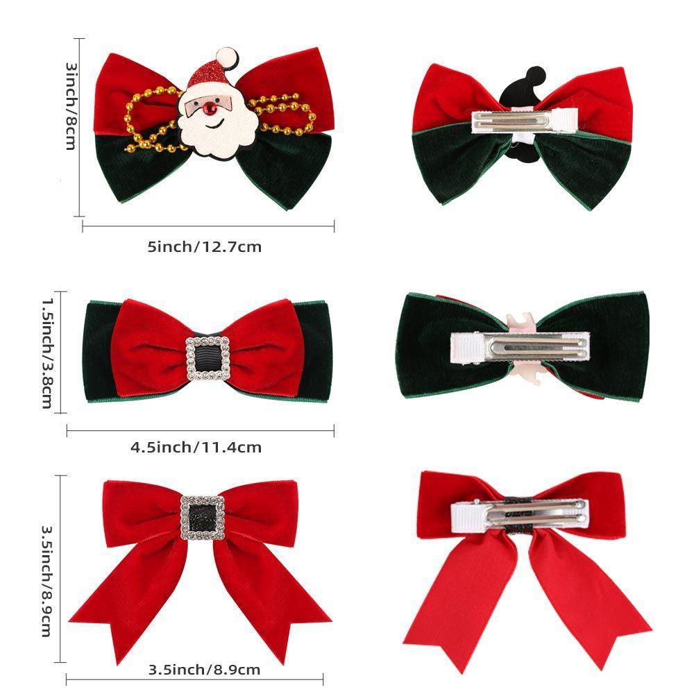 Children's Christmas Hair Clip Handmade Bow Hairpin