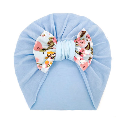 Cute Printed Bow Hat Children's Comfortable Warm Baby Hats