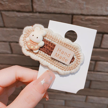 Curry Cute Knit Hairpin Bow