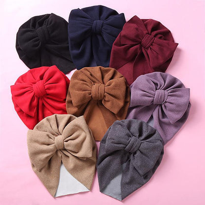 Children's Double Bow Cashmere Hat