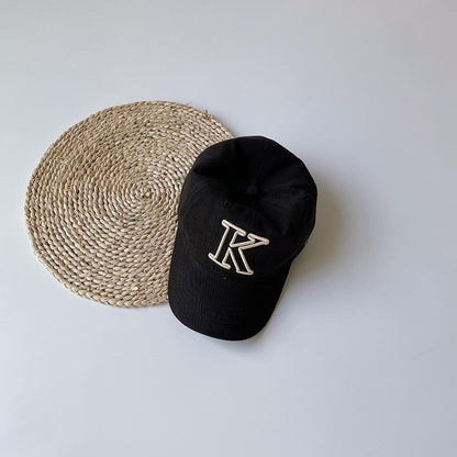 Parent-child Soft Top Embroidered Alphabet Visor Baseball Cap