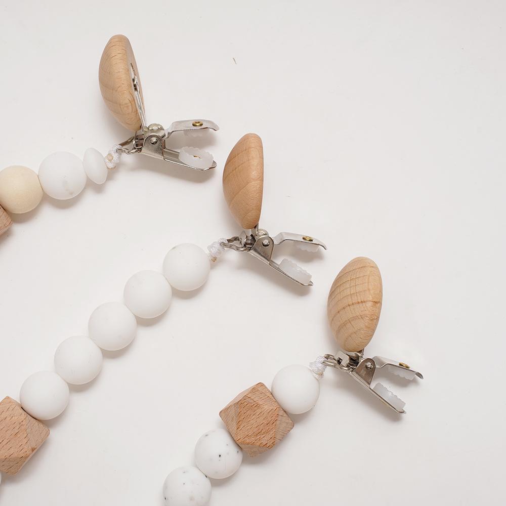 Silicone Beech Pacifier Clip Teether Anti-drop Chain