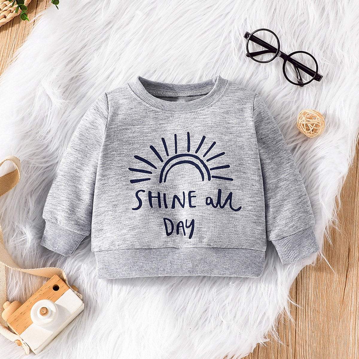 Children's Pullover Long Sleeve Sweatshirt Pants Set
