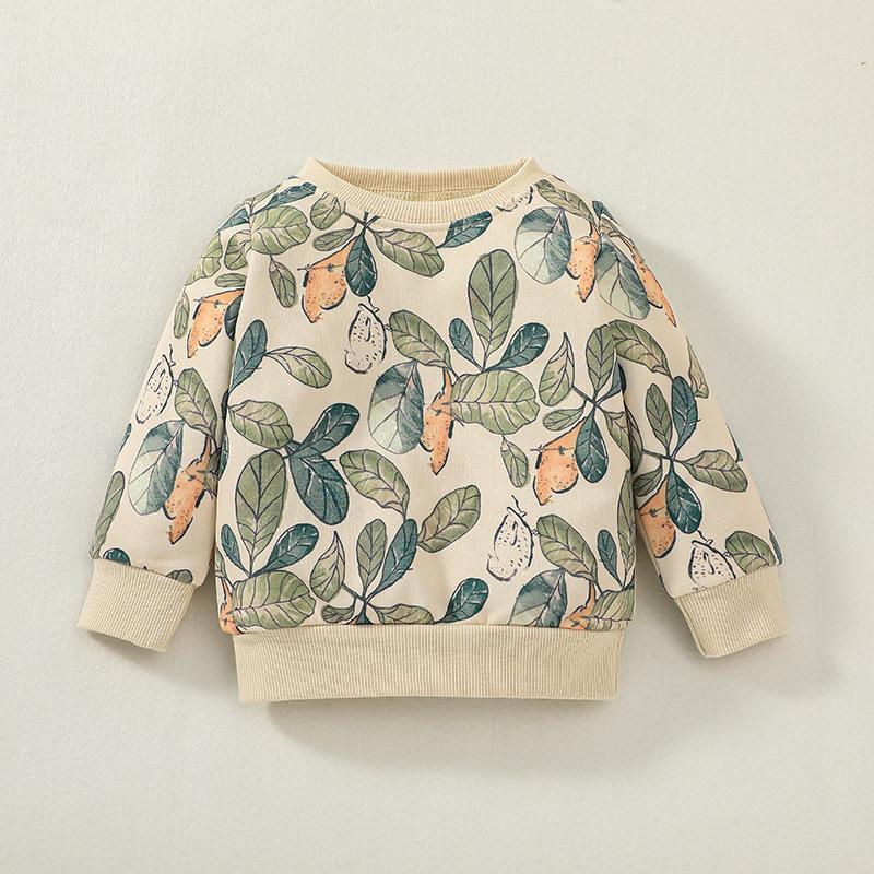 Children's Autumn Long Sleeve Crewneck Pullover Two-Piece Set