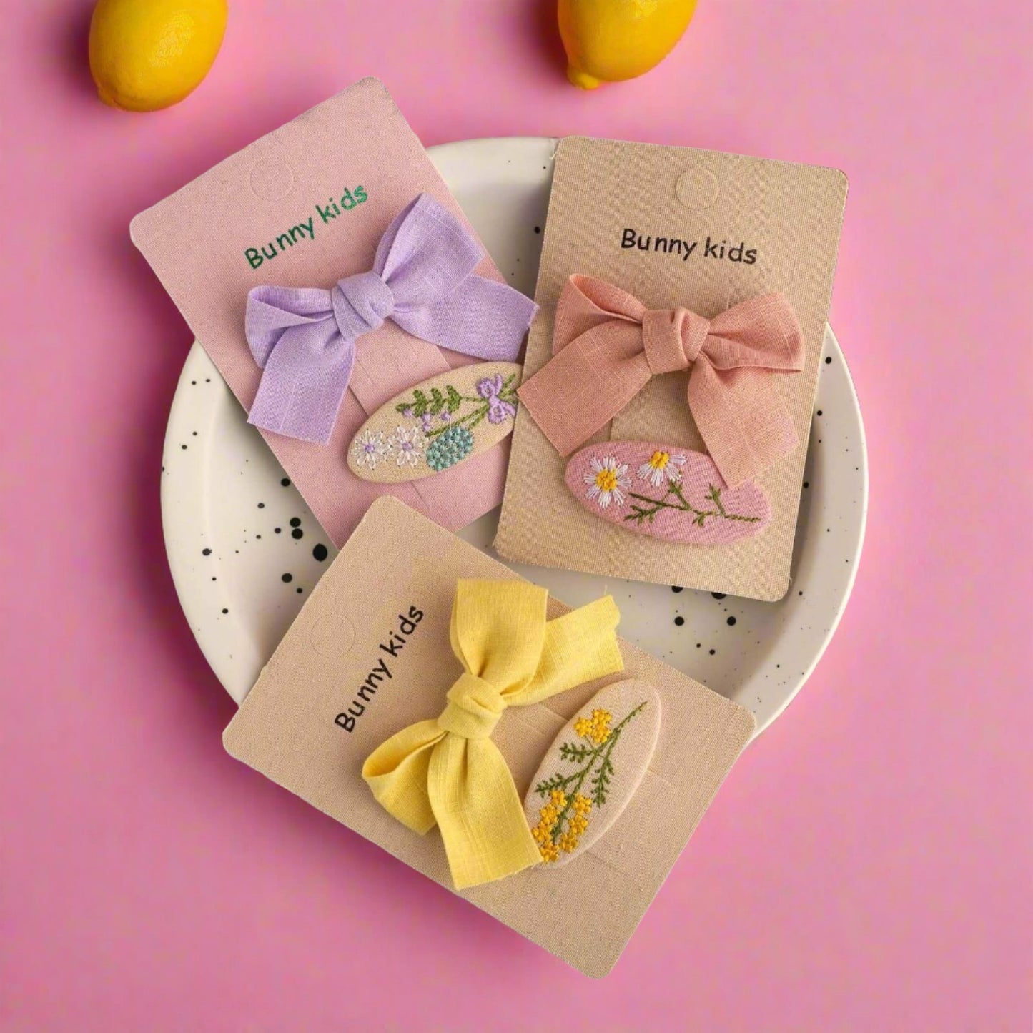 Children's Fabric Cartoon Bow Hairpin
