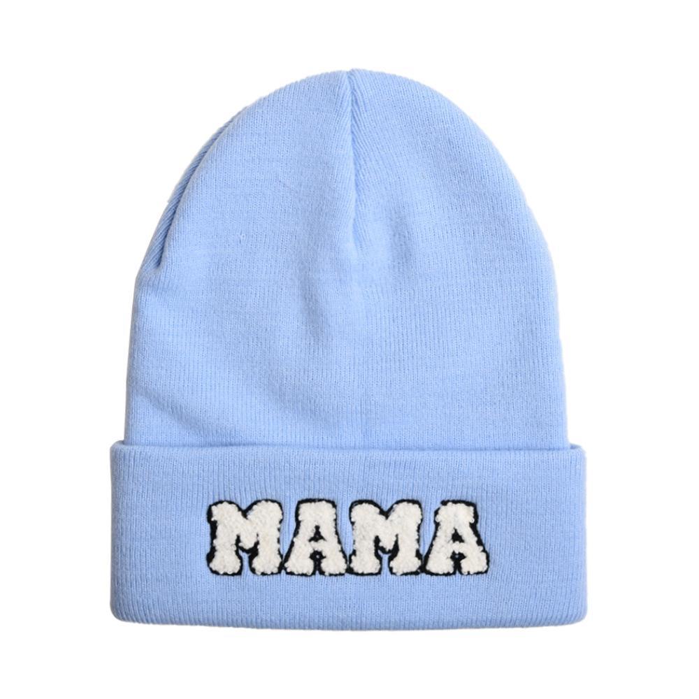 Children's MINI Letter Solid Color Warm Knitted Hat