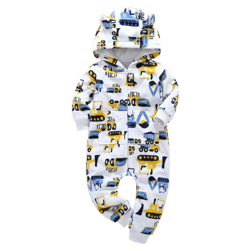 Long-sleeved Jumpsuit Velvet Baby Clothes Climbing Clothes