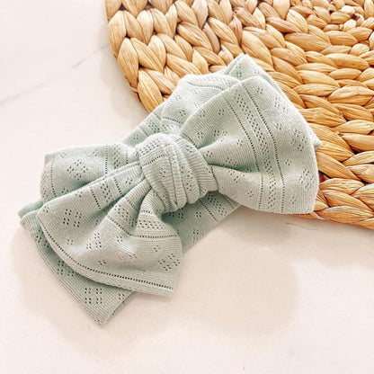 Children's Knitted Stretch Bow Hair Tape