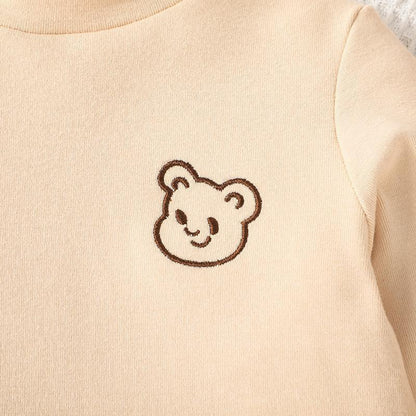 Girl's Half High Neck Long Sleeve Top