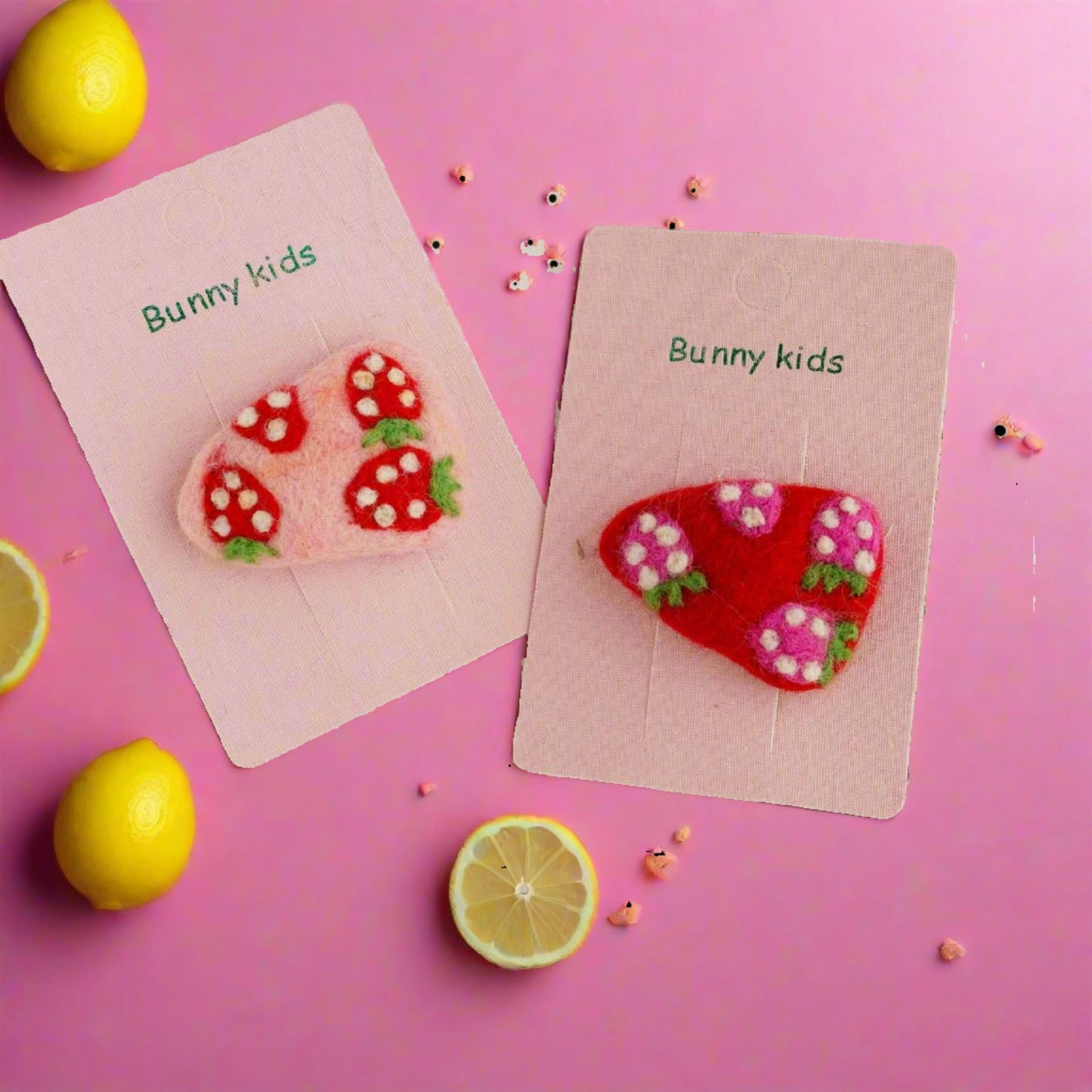 Children's Felt Triangle Strawberry Hairpin